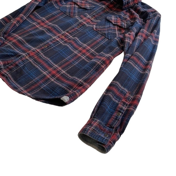 Denver Hayes Vintage Flannel Button Down Plaid Shirt With Snaps - Size Large - Picture 6 of 12